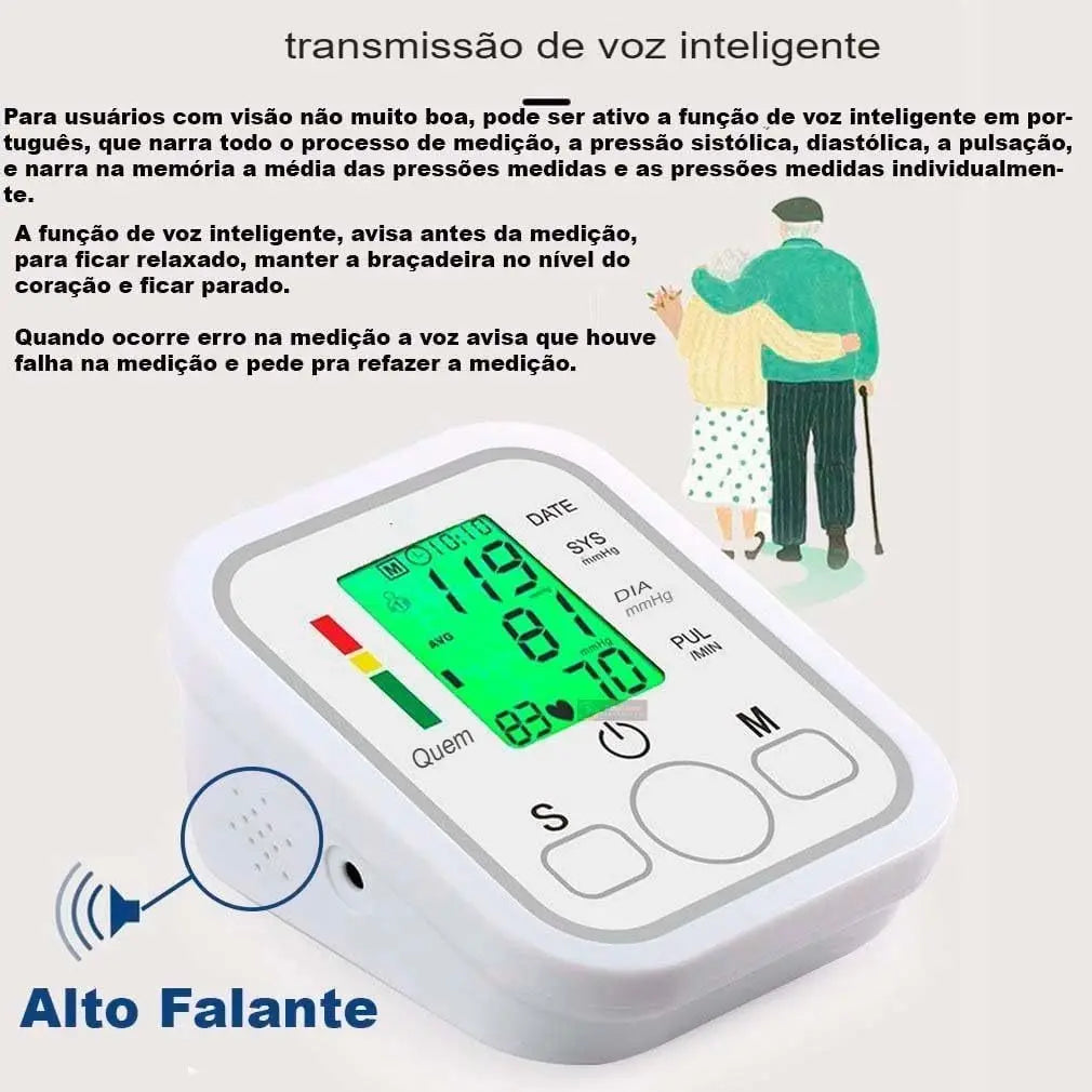 Tensiómetro Automático de Brazo Chinês con Brazalete Ajustable