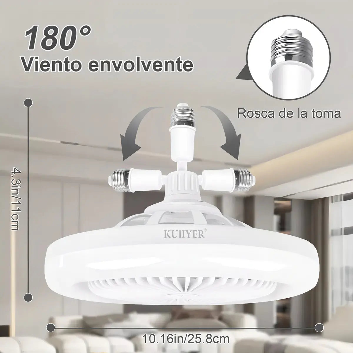 Ventilador De Techo Con Led Fácil De Montar Control Remoto