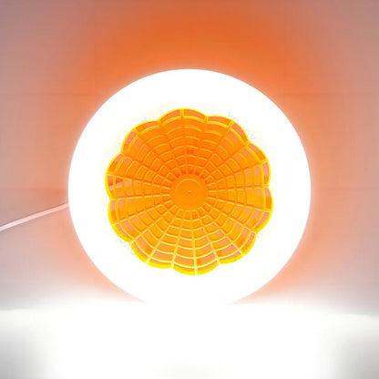 Ventilador Xoxox E27 Luz LED Turbo 5 Aspas Control Remoto 23cm