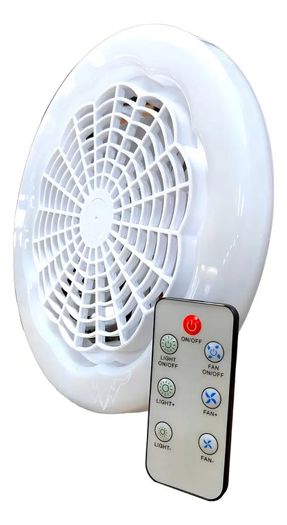 Ventilador de Techo Helios Fl-01 Luz LED 30W 3 Velocidades Control Remoto