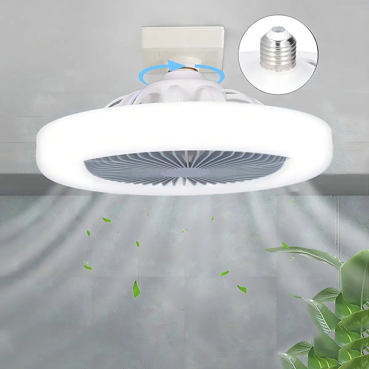 Ventilador de Techo Helios Fl-01 Luz LED 30W 3 Velocidades Control Remoto