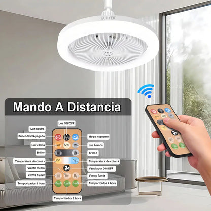 Ventilador De Techo Con Led Fácil De Montar Control Remoto