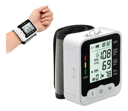 Monitor De Presion Arterial Muñeca Con Oximetro Y Termometro