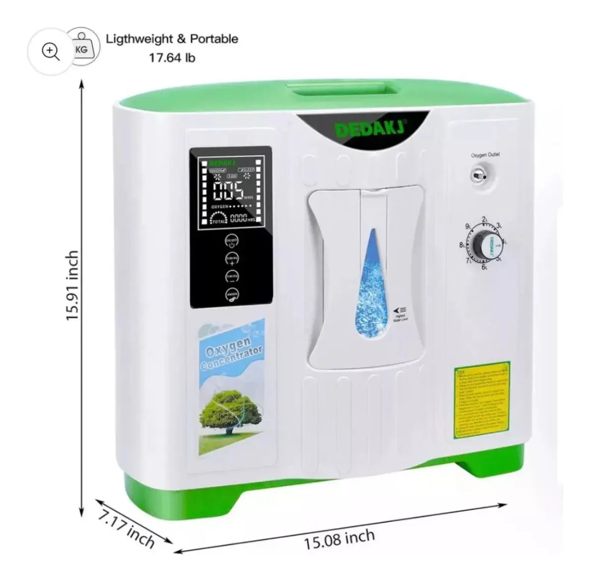 Concentrador De Oxigeno 9 Litros Con Control Clinical Home