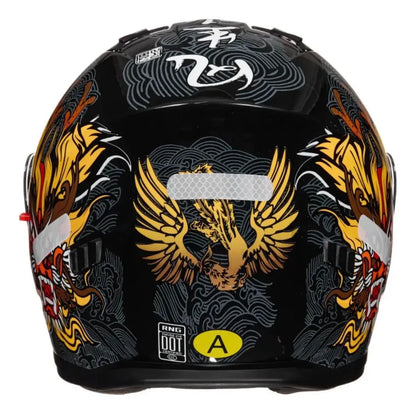 Casco Integral Rng By-185 Moto De Alta Protección Ece Y Dot